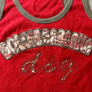 Dolce & Gabbana Red Tank Top size M